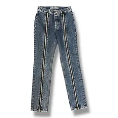 参考上代49,500円 未使用品 JOHN LAWRENCE SULLIVAN WASHED DENIM ZIPPED PANTS ウォッシュドデニムジップパンツ ジーンズ ジョンローレンスサリバン JLSW-48 インディゴのサムネイル