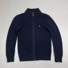 ポロ ラルフローレン Polo Ralph Lauren ネイビー ニット ジップアップ