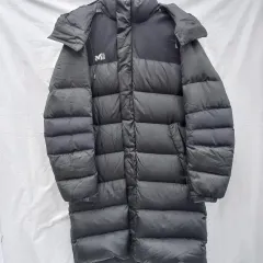 ミレー ブラック ダウンジャケット ロング丈 (メンズ100)