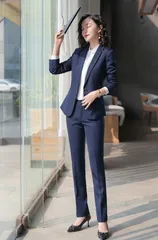 【特価】スーツ レディース パンツスーツ 2点セット ビジネス フォーマル リクルートスーツ OL通勤 事務服 テーラード 女性 就活 面接 細身02255882