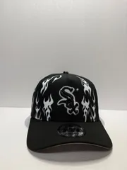 Newera シカゴホワイトソックス フレイム 9forty A-FRAME スナップバックキャップ ブラックカラー