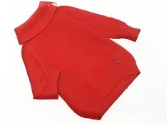 BURBERRY BLUE LABEL バーバリー ブルーレーベル ウール100% タートルネック ニット セーター size38/赤 ◇■ レディース