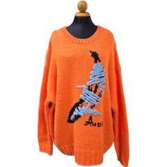 amok 22aw ニット ローゲージ オレンジ セーター バナナ - メルカリ