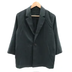 ロペピクニック ROPE Picnic テーラードジャケット ミドル丈 シングルボタン 無地 オーバーサイズ 38 紺 ネイビー /YK33