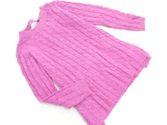 guild prime Aライン ケーブル編み ニット セーター ピンク ◇■ レディース