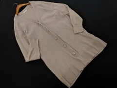 a.v.v アーヴェヴェ Vネック ロング ロング カーディガン sizeL/ベージュ ◇■ レディース