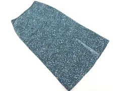 NATURAL BEAUTY BASIC ナチュラルビューティーベーシック 花柄 ロング スカート sizeM/緑 ■■ レディース
