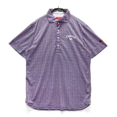 サイズ：LL CALLAWAY キャロウェイ レッドレーベル 半袖ポロシャツ ボタンダウン 総柄 ネイビー系 [240101484697] ゴルフウェア メンズ ストスト