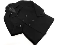 UNITED ARROWS BLUE LABEL ユナイテッドアローズブルーレーベル ウール混 ピー コート sizeL/黒 ◇■ レディース