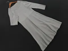 KUMIKYOKU 組曲 ウール100% Aライン ニット ワンピース size3/ライトグレー ◇■ レディース