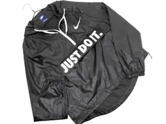 NIKE ナイキ プリント アノラック パーカー sizeM/黒 ◇■ レディース