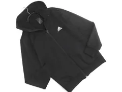 adidas アディダス ジップアップ パーカー sizeS/黒 ◇■ メンズ