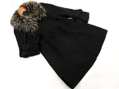 axes femme アクシーズファム フェイクファー 付き コート size9AR/黒 ◇■ レディース