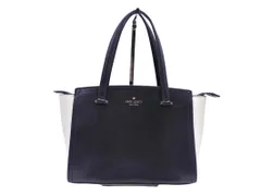 kate spade ケイトスペード レザー バイカラー ハンド バッグ 黒ｘオフホワイト ■■ レディース