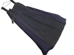 grove グローブ プリーツ 切替 ジャンパー デニムスカート sizeL/紺 ■■ レディース