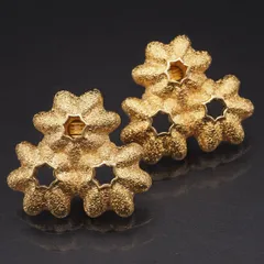 J429 MONET モネ イヤリング フラワー 花 ゴールド デザイン コスチュームジュエリー