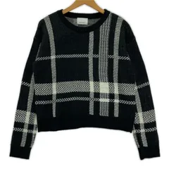 EGOIST エゴイスト チェック プルオーバーニット size表記なし/ブラック×ホワイト