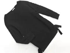 Des Pres デプレ トゥモローランド ウール混 ケーブル編み レースアップ ニット ワンピース 黒 ◇■ レディース