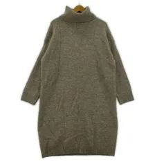 ROSSO ロッソ タートルネック ニットワンピース size38/ベージュ