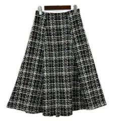 JUSGLITTY ジャスグリッティー  ロング ツィードスカート size1/ブラック系