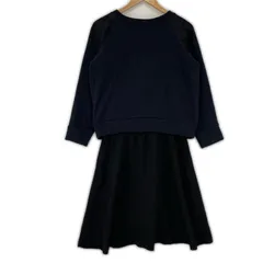 BEAMS HEART ビームス ハート レースワンピース size表記なし/ネイビー×ブラック