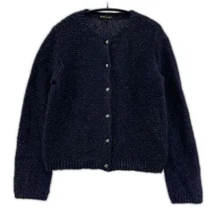 To b. by agns b トゥービーバイアニエスベー ハートボタン クルーネックカーディガン sizeu/ネイビー