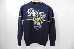 中古 レディース キャロウェイ Callaway セーター M 紺 ネイビー 長袖 クルーネック