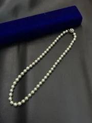 N 値下げ中【ヴィンテージ】パール ネックレス 真珠 本真珠 おしゃれ 冠婚葬祭 シルバー silver