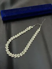 N 最終値下げ中【ヴィンテージ】パール ネックレス イミテーション シルバー silver　おしゃれ 冠婚葬祭 お呼ばれ