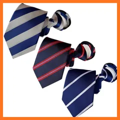 【新品】 [FANGXI] ワンタッチネクタイ 5秒装着 結ばないネクタイ 8CM ジップ式簡単 フォーマル メンズ ノーアイロン 水洗い ビジネス カジュアル 就活 黒 チェック/ストライプ/ドット 3本/6本セット ギフト 1