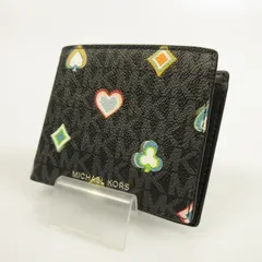 【姫路東店】 中古 Michael Kors | マイケルコース 二つ折り財布 36F5LCOF3U ブラック 【124】