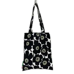 Marimekko  マリメッコ   UNIKKO 60TH ANNIVERSARYトートバッグ/ブラック×ホワイト