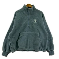 CONVERSE コンバース ハーフジップ ボア プルオーバーカットソー sizeM/スモーキーブルー