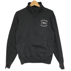 Champion ECO/チャンピオン FLEECE ハーフジップ スウェット トレーナー ワンポイント刺繡 HONDURAS製 メンズ S ダークグレー