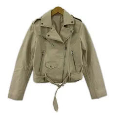 ZARA ザラ フェイクレザー ライダースジャケット size表記不明/ライトベージュ