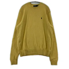 Polo by Ralph Lauren ポロバイラルフローレン ワンポイント刺繍 クルーネックニット sizeL/イエロー
