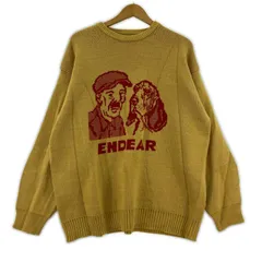 SpRay PREMIUM スプレイプレミアム クルーネックニット sizeF/イエロー×レッド