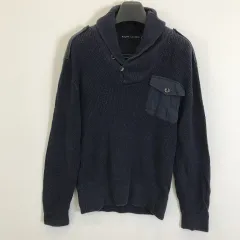 ポロラルフローレン BLACK LABEL ショールカラーニット M