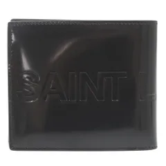 未使用品 サンローランパリ パテントレザー ブラック 二つ折り財布 札入れ 黒 1980 SAINT LAURENT PARISのサムネイル