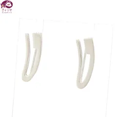 GUCCI グッチ カットアウトG ロゴ フック ピアス 両耳 スターリングシルバー SV925 縦2.3㎝ 4.9g 男女兼用