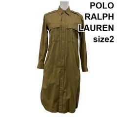 LAURENRALPHLAUREN】90sサファリシャツワンピースリネンML - メルカリ