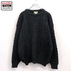 80s vintage L.L.Bean ケーブル編み ニットセーター メンズ 表記Lサイズ
