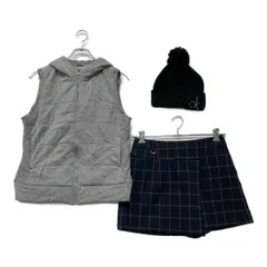 中古 レディース カルバンクラインゴルフ Calvin Klein Golf コーディネートセット 9号 訳あり上下サイズ違い 初ラウンド コースデビュー ニット帽付き