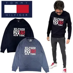 トミーヒルフィガー Tommy Hilfiger トレーナー 薄手 ロンT 長袖 09T4458 ネイビー ヴィンテージ スウェット ロゴ メンズ レディース 部屋着 丸首 ルームウェア TOMMY HILFIGER 新品 正規品 未使用品