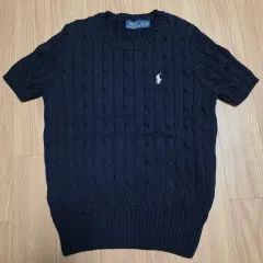 XL) ポロラルフローレン 半袖 ネイビー ニット