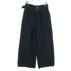 ivory court アイボリーコート 日本製 ワイドパンツ M ブラック レディース 古着