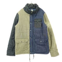 gymmaster ジムマスター クレイジーパターン 長袖 レーシングタイプ 中綿ジャケット Ｌ ブルー系 メンズ 古着