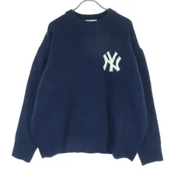 FREAK'S STORE フリークスストア ヤンキース コラボ 長袖 ニット F ネイビー レディース 古着