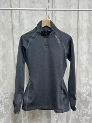 S) アンダーアーマー コールドギア フィッティド ジップアップ チャコール