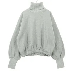 美品 ZARA ザラ 長袖 タートルネック トレーナー M グレー レディース 古着